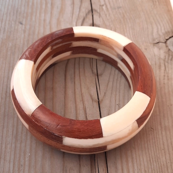 CHUNKY NATURAL TONE BANGEL - Picture 1 of 7